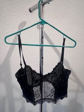 Abercrombie & Fitch Black Lace Bustier Bra Top
